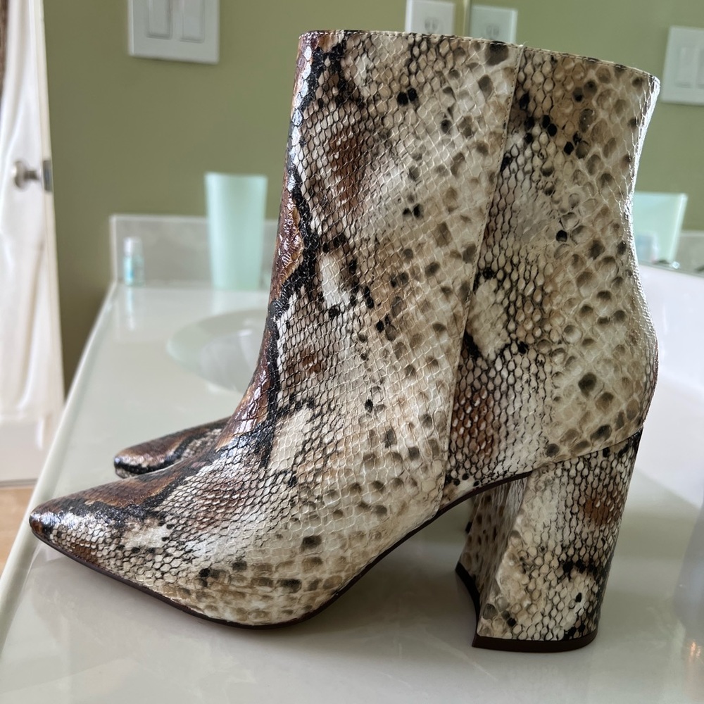 Snake skin booties